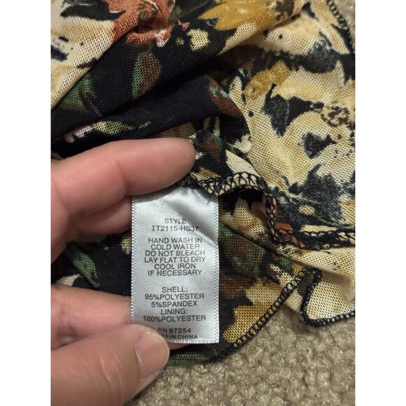 Womens Mesh Crop Top Floral Babydoll Coquette Y2k Fairy Goth Flare Sleeve XS - Picture 7 of 11